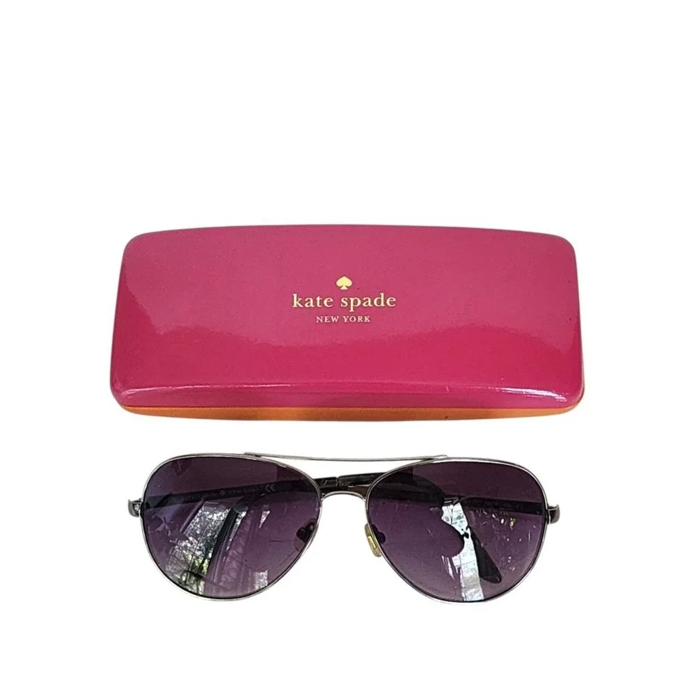 KATE SPADE Aveline Purple Silver Gradient Aviator‎ Sunglasses 58 mm 10